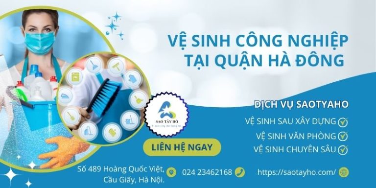 VỆ SINH CÔNG NGHIỆP TẠI QUẬN HÀ ĐÔNG | SAOTAYHO